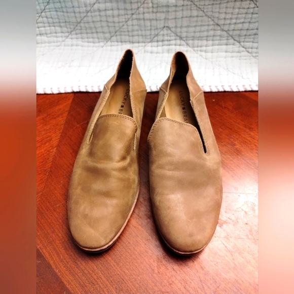 NWOT Womens Lucky Brand Brown Leather Classic Shoes, Size 6.5 - Picture 1 of 9